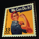 The United States Post Office presented an enlargement of the Celebrate the Century, Women Support the War stamp depicting Rosie the Riveter to the Portland Harbor Museum in South Portland, Maine, Friday, June 25, 1999. The stamp is part of a 15 stamp set honoring people, events, and lifestyles of the 1940's.